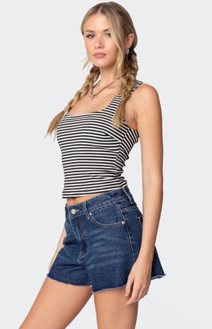 Dillan Striped Square Neck Top image number 3