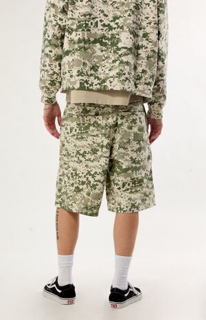 LX Check Baggy Canvas Shorts image number 4