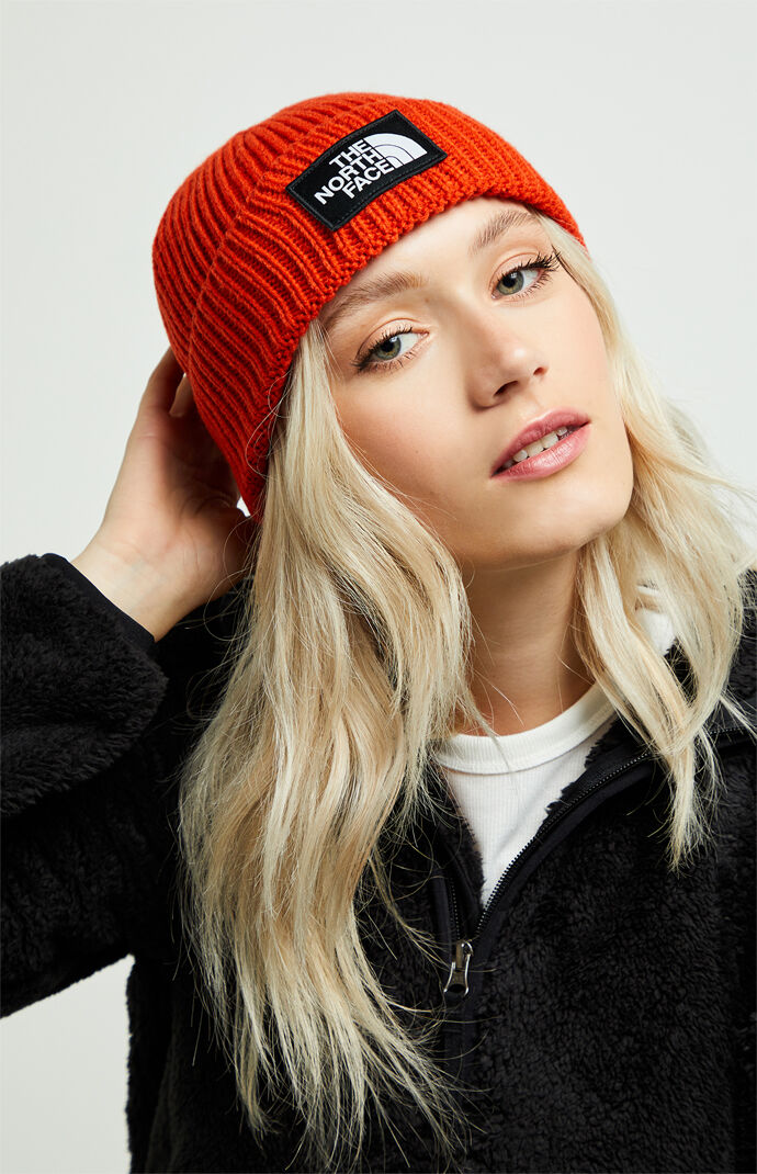 orange north face hat