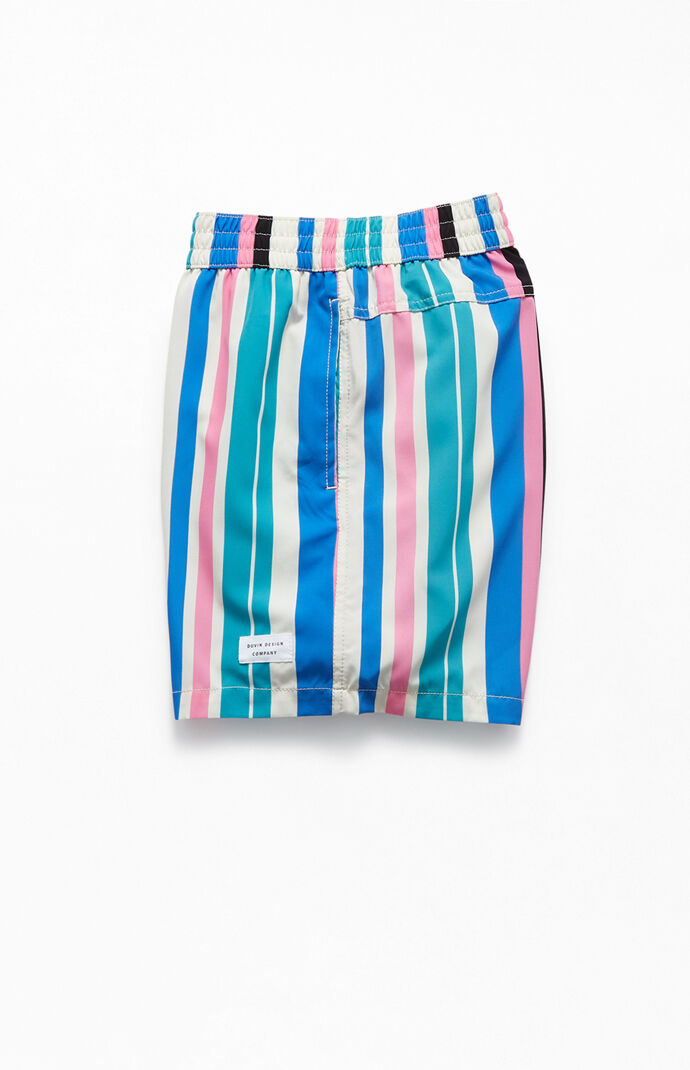 Beach Dweller Striped 18" Swim Trunks