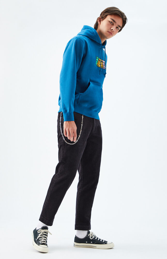 Black Chain Corduroy Trouser Pants