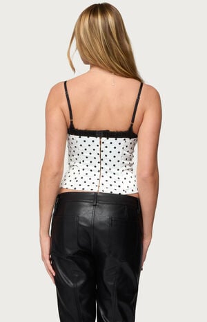Polka Dot Layered Lacey Bra Corset image number 3