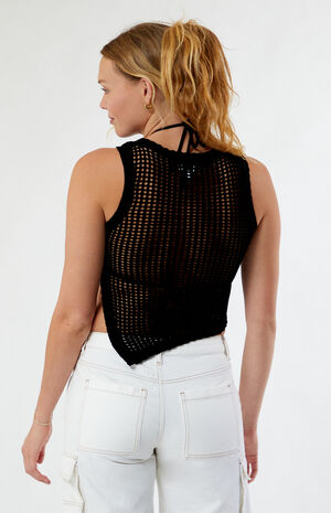 Crochet Side Slit Tank Top image number 4