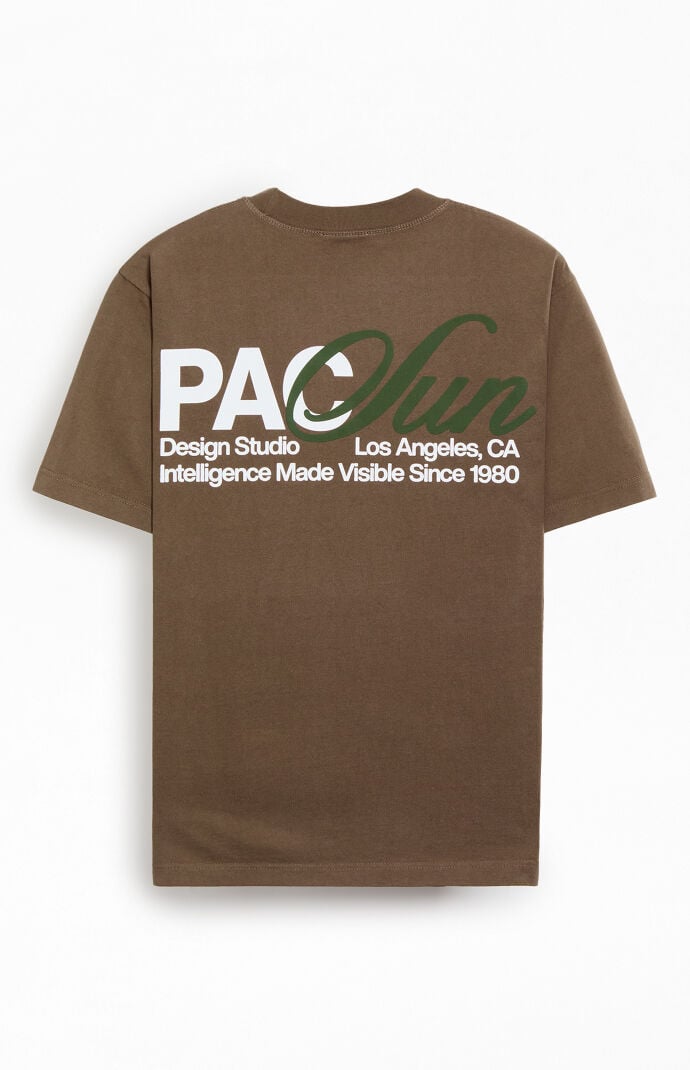 Pacsun Brown Design Studio T-Shirt