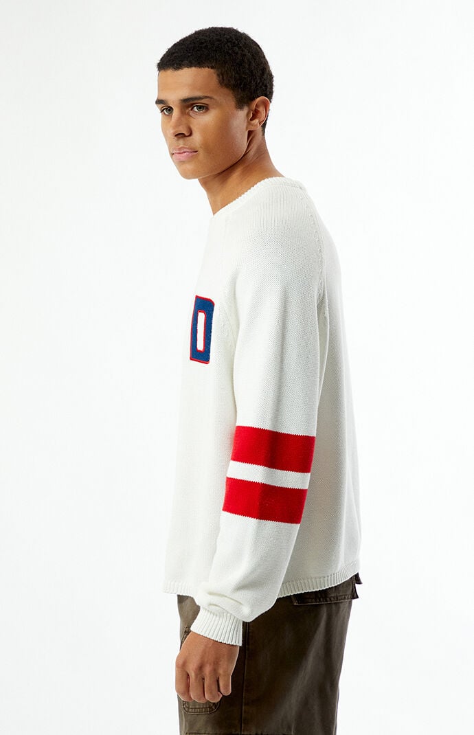 Varsity stripe sweater outlet