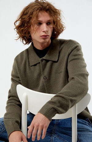 Mohair Button Up Knit Sweater image number 2