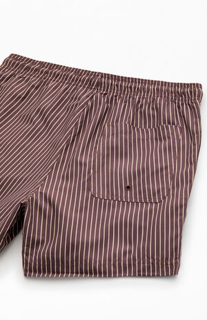 Bailey Brown Pinstripe 5" Swim Trunks image number 4