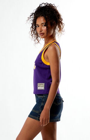 NBA LA Lakers Mesh Cropped Tank Top image number 2