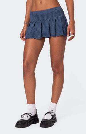 Kiera Pleated Knit Mini Skirt image number 4