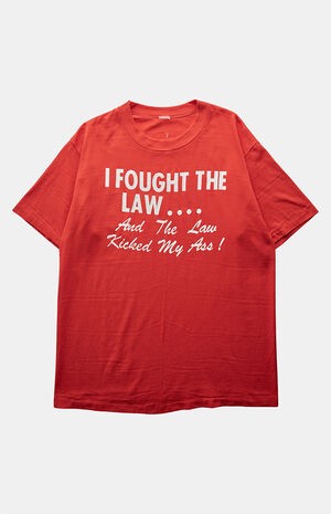 '90s I Fought the Law and the Law Kicked My A** Graphic T-Shirt image number 1