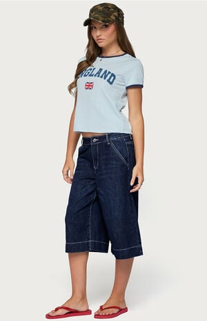 Letty Low Rise Denim Bermuda Shorts image number 4