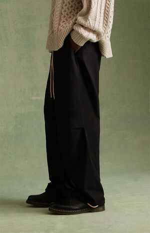 Jet Black Relaxed Trousers image number 4