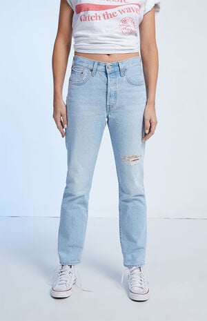501 Light Indigo Mid Rise Jeans image number 2
