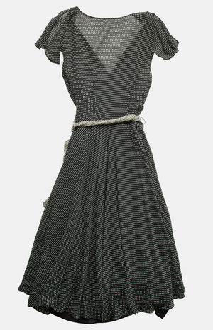 2000s Polka Dot Layered Midi Dress image number 2