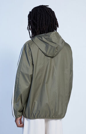 Green 3-Stripes Windbreaker Jacket image number 3