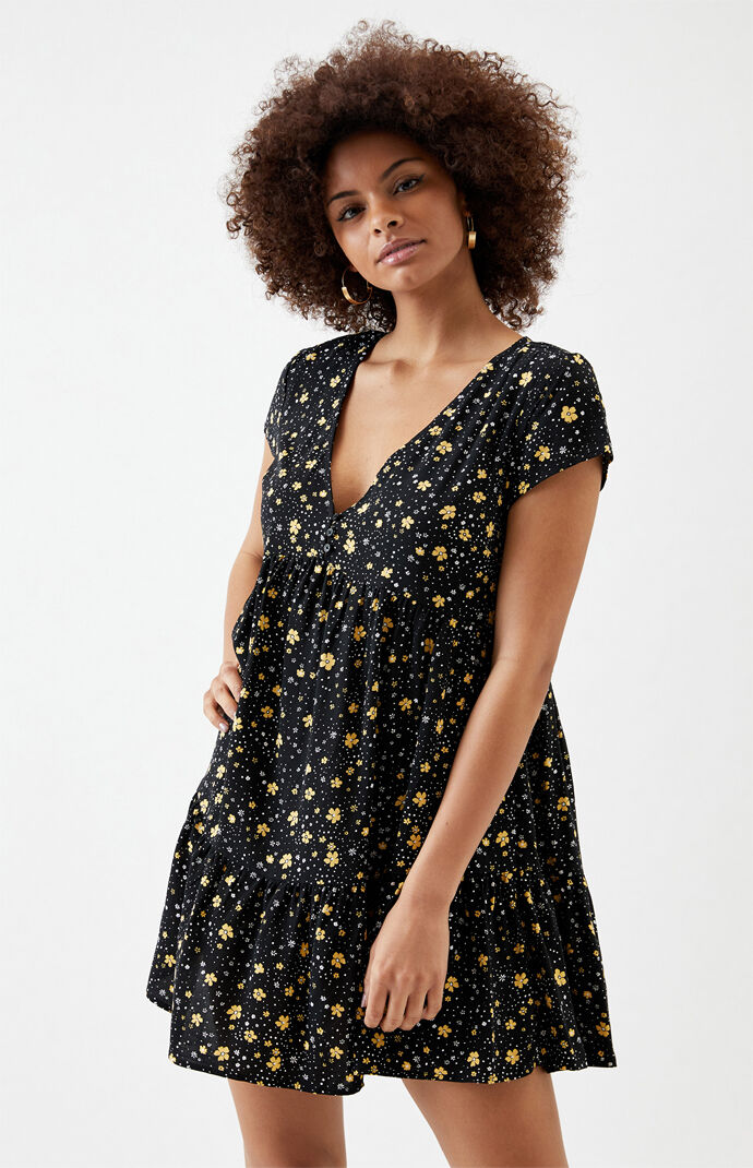 Button front babydoll dress Clearance