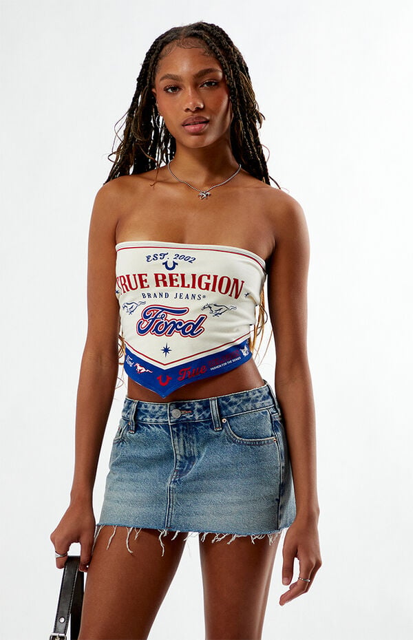 x Ford Strapless Scarf Top