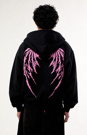 x Pacsun Night Reaper Zip Up Hoodie image number 4