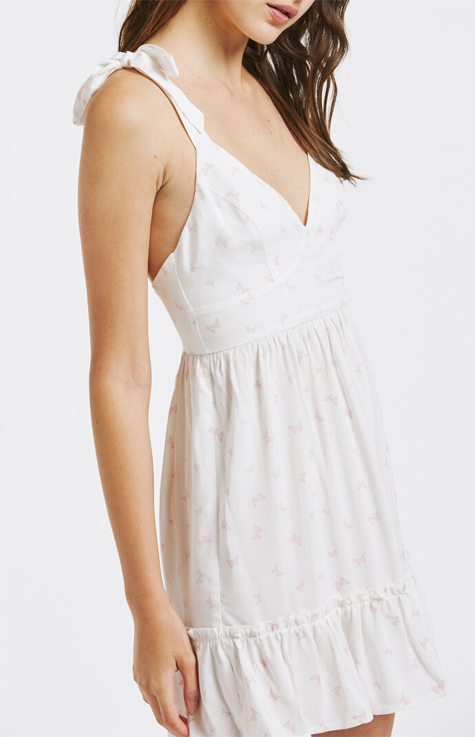 Tie Strap Ruffle Mini Dress