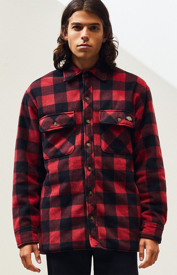 Dickies Micro Fleece Buffalo Plaid Shirt Jacket Pacsun