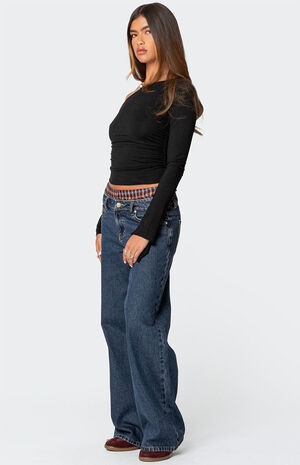 Stacie Asymmetric Long Sleeve Top image number 3