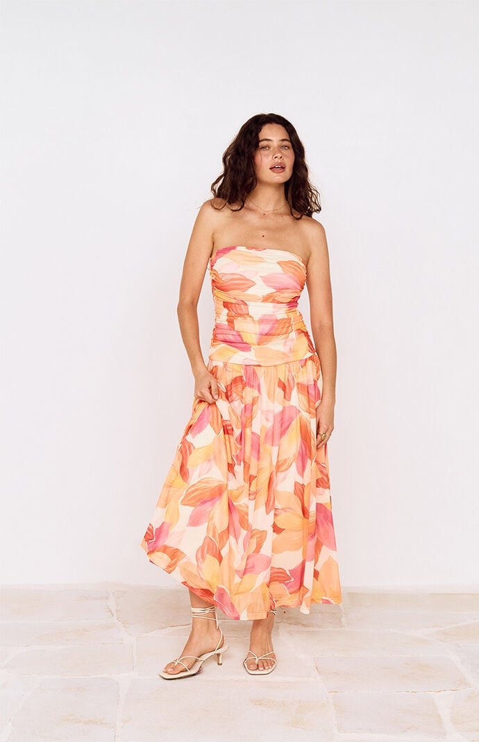 Minkpink Women's Solana Floral Mesh Midi Dress In Multi