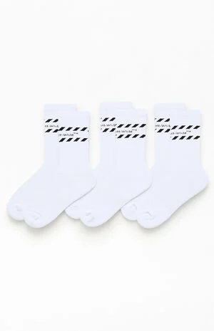 3 Pack Diagonal Stripe Crew Socks image number 1