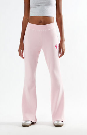 x Playboy Crystal Mid Rise Flare Sweatpants image number 3