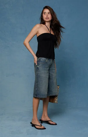 Peyton Extreme Jorts Dark Blue image number 2