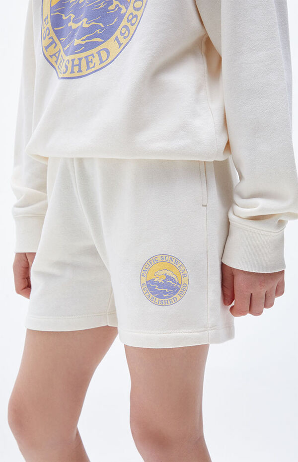 Pacific Sunwear Circle Logo Pull On Sweat Shorts
