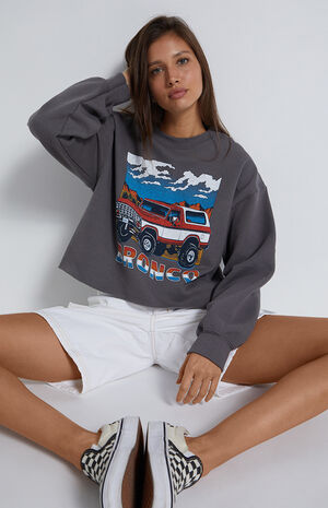 Bronco Cropped Crew Neck Sweatshirt image number 1