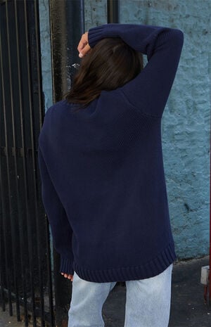 Navy Flag Crew Neck Sweater image number 3