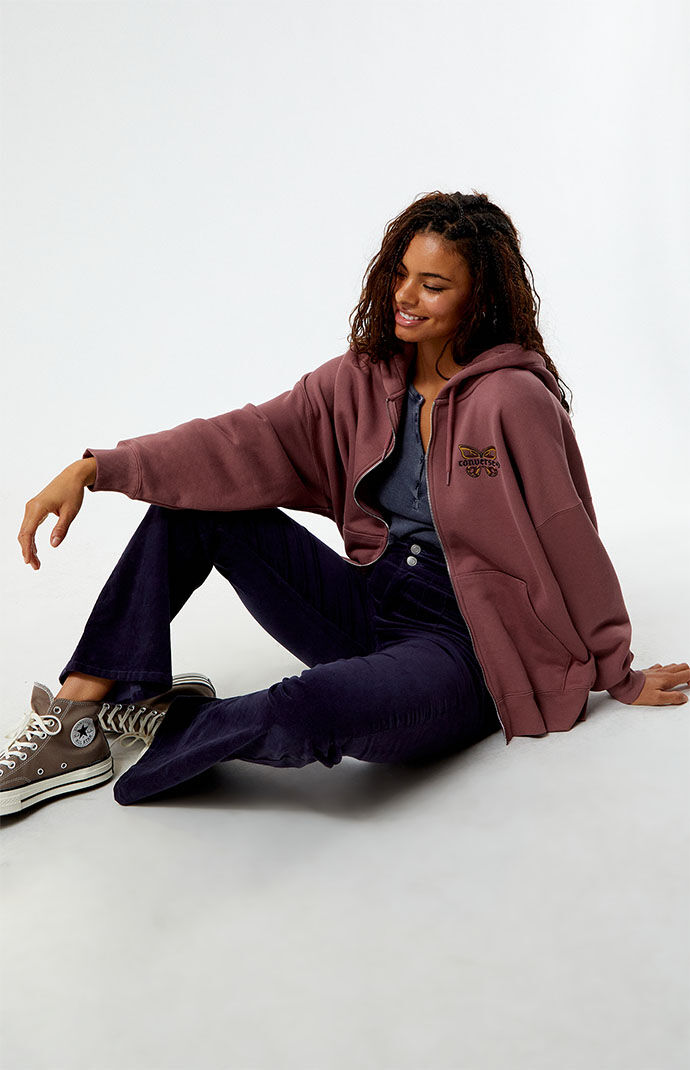 Converse Mauve Blooming Full Zip Hoodie PacSun