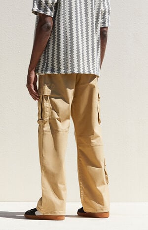 Cream Extreme Baggy Cargo Pants image number 4