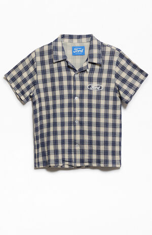 Kids Blue Flannel Work Shirt image number 2