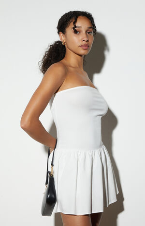 Strapless Drop Waist Mini Dress image number 3