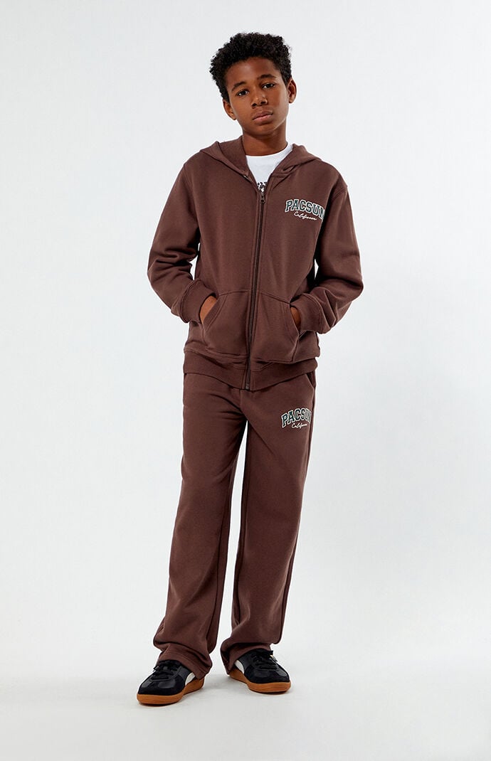 Pacsun Kids Brown Zip Up Hoodie