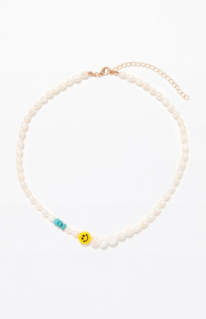 Pacsun Smiley Pearl Necklace | PacSun