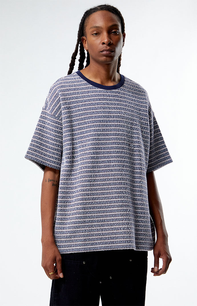 Oversized striped hot sale t shirt