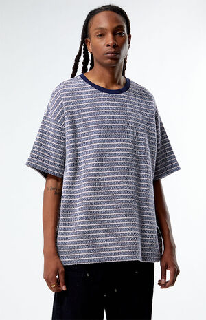 Oversized Terry Striped T-Shirt image number 1