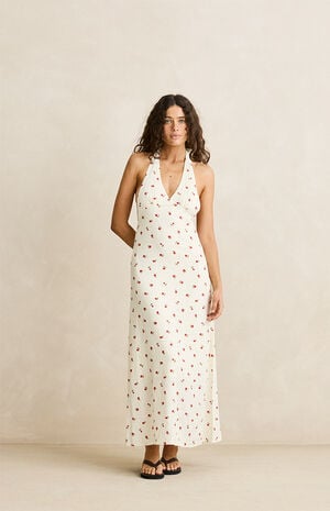 Mila Floral Halter Midi Dress image number 1