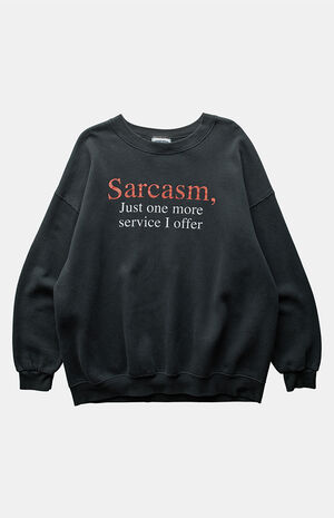 90s Sarcasm Crew Neck Sweatshirt image number 1