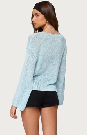 Drop Shoulder Light Knit Sweater image number 3
