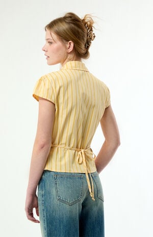 Audrey Button Up Collar Top image number 4
