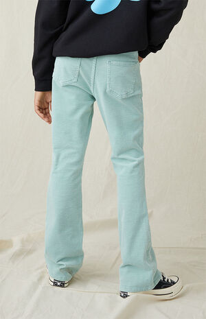 Green Corduroy Flare Pants image number 4