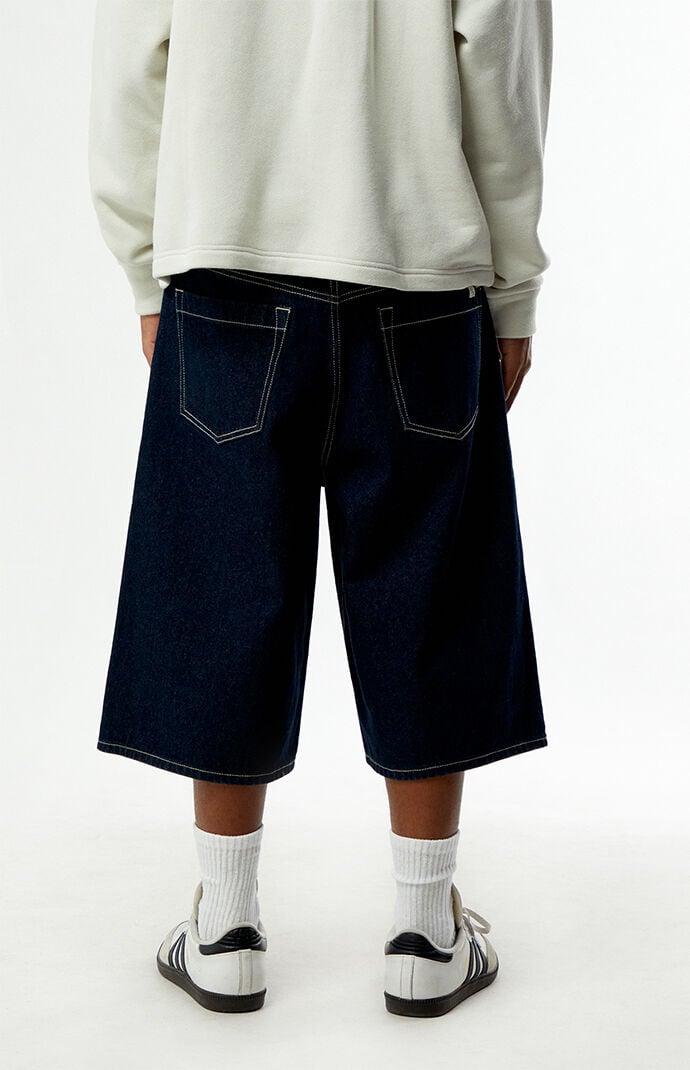 Pacsun Blaine Ultra Baggy Shorts Drawstring Dark Blue