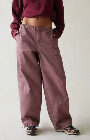 Mauve Low Rise Parachute Pants image number 1