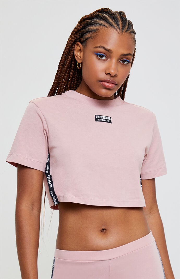 {keywor d} adidas pastel rose crop top