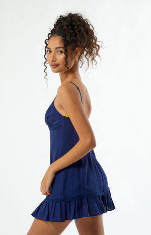 Aspyn Linen Babydoll Mini Dress image number 3