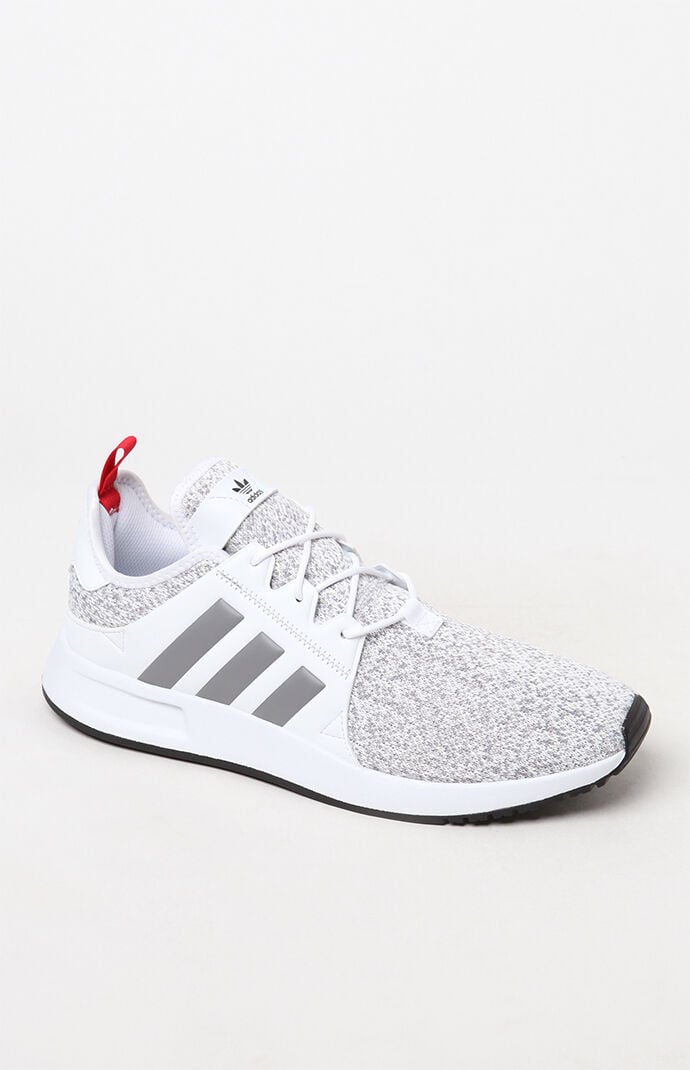 adidas x_ plr knit white & grey shoes